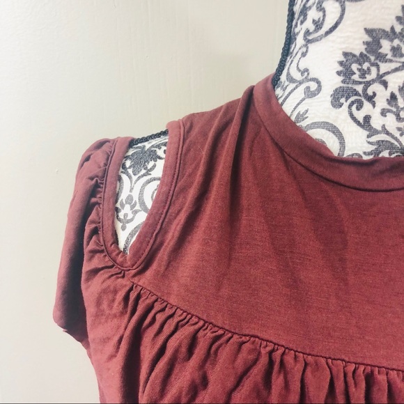 Burnt Sienna Cold Shoulder Dress Size Size Medium - Picture 2 of 6